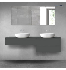 Zestaw mebli 180 cm z blatem grafit mat Vernal Oltens (68552400)