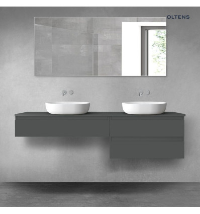 Zestaw mebli 180 cm z blatem grafit mat Vernal Oltens (68552400)