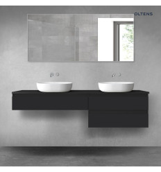 Zestaw mebli 180 cm z blatem czarny mat Vernal Oltens (68552300)
