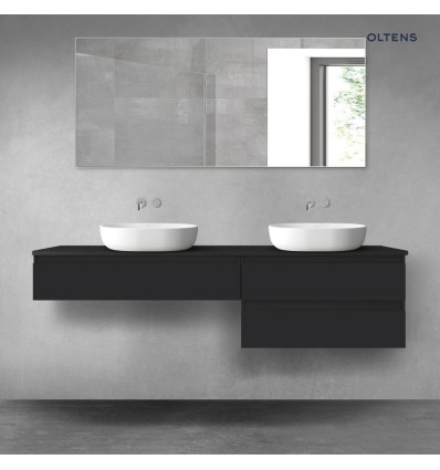 Zestaw mebli 180 cm z blatem czarny mat Vernal Oltens (68552300)