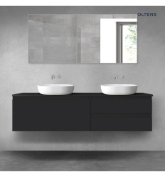 Zestaw mebli 180 cm z blatem czarny mat Vernal Oltens (68553300)