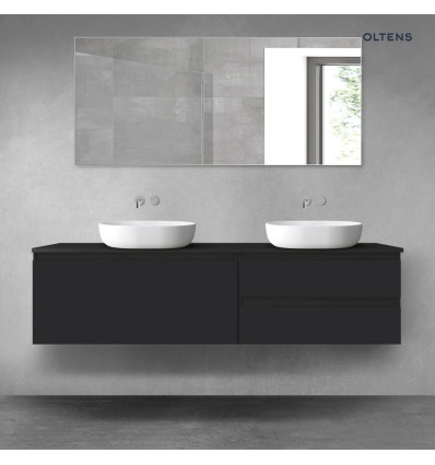 Zestaw mebli 180 cm z blatem czarny mat Vernal Oltens (68553300)