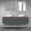 Zestaw mebli 180 cm z blatem grafit mat/dąb Vernal Oltens (68560400)