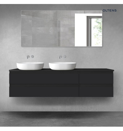 Zestaw mebli 180 cm z blatem czarny mat Vernal Oltens (68588300)