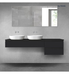 Zestaw mebli 180 cm z blatem czarny mat Vernal Oltens (68589300)