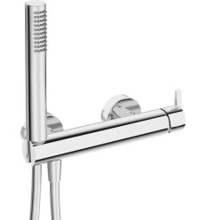 Bateria prysznicowa z zestawem prysznicowym chrom Silia Deante (BQS 041M)