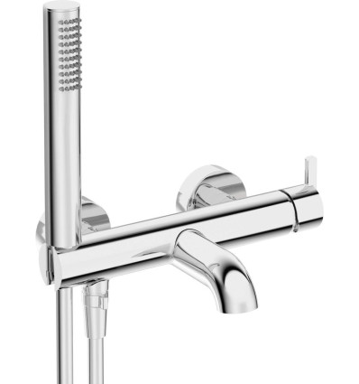 Bateria wannowa z zestawem prysznicowym chrom Silia Deante (BQS 011M)