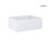 Zestaw mebli łazienkowych 160 cm z blatem biały połysk/czarny mat Vernal Oltens (68432000)