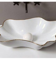 Korek klik-klak z maskownicą ceramiczną pearl biały połysk Vitruvit RAK Ceramics (VITPILPEARL)