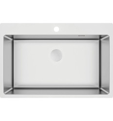 Zlewozmywak stalowy 1-komorowy 76cm stal szczotkowana Olfato Deante (ZPO 010C)