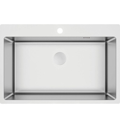 Zlewozmywak stalowy 1-komorowy 76cm stal szczotkowana Olfato Deante (ZPO 010C)