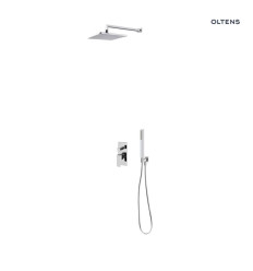 Zestaw bateria podtynkowa z deszczownicą 22 cm Atran i kompletem prysznicowym Sog chrom połysk Gota Oltens (36616100)