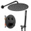 Zestaw natryskowy podtynkowy termostat czarny Lungo Rea (REA-P8549)