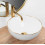 Umywalka nablatowa Stella White Gold Edge Rea (REA-U7445)