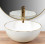 Umywalka nablatowa Stella White Gold Edge Rea (REA-U7445)