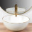 Umywalka nablatowa Stella White Gold Edge Rea (REA-U7445)