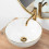 Umywalka nablatowa Stella White Gold Edge Rea (REA-U7445)