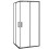 Kabina prysznicowa 80x80 City Black Rea (REA-K6448)