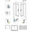 Drzwi prysznicowe 140 Prawa Idea 8 Black DWJ Radaway (10330720-54-01R + 10350653-01-01)