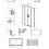 Drzwi prysznicowe 200 Idea 8 Black DWD Radaway (10380535-54-01 + 10390468-01-01)