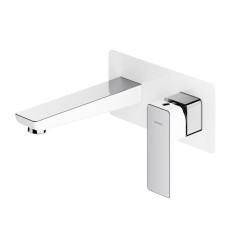 Bateria umywalkowa podtynkowa Parma chrom/biały Omnires (PM7415CRB)