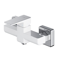 Bateria prysznicowa natynkowa chrom/biały Parma Omnires (PM7440CRB)