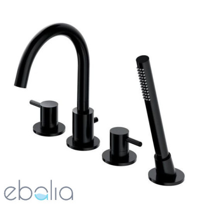 Bateria wannowa 4-otworowa Y czarny Omnires (Y1232BL)