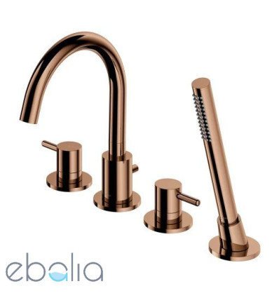 Bateria wannowa 4-otworowa Y miedź Omnires (Y1232CP)