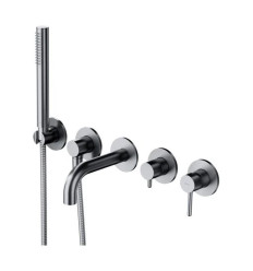 Bateria wannowa 5-otworowa podtynkowa Y nikiel Omnires (Y1237/1SNI)
