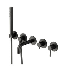Bateria wannowa 5-otworowa podtynkowa Y grafit Omnires (Y1237/1SGR)