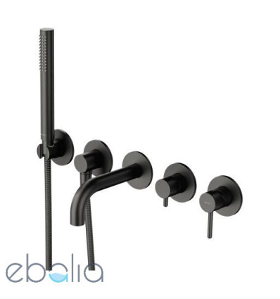 Bateria wannowa 5-otworowa podtynkowa Y grafit Omnires (Y1237/1SGR)