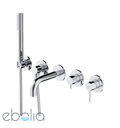 Bateria wannowa 5-otworowa podtynkowa Y chrom Omnires (Y1237/1SCR)