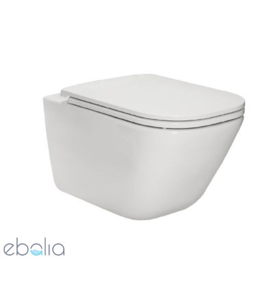 Miska podwieszana Gap Rimless Square z deską wolnoopadającą slim Roca (A34H470000)
