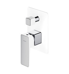 Bateria prysznicowo-wannowa podtynkowa Parma chrom/biały Omnires (PM7435CRB)