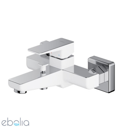 Bateria wannowa Parma chrom/biały Omnires (PM7430CRB)
