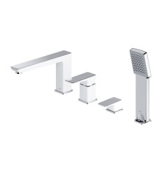 Bateria wannowa 4-otworowa Parma biały/chrom Omnires (PM7432CRB)