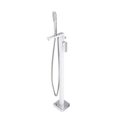 Bateria wannowa wolnostojaca Parma chrom/biały Omnires (PM7433CRB)