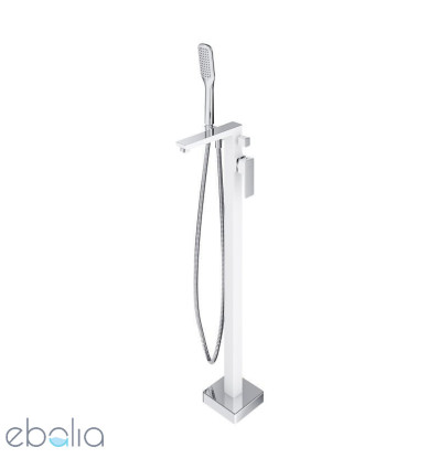 Bateria wannowa wolnostojaca Parma chrom/biały Omnires (PM7433CRB)