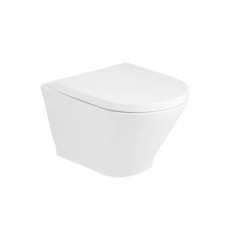 Miska podwieszana WC Gap Round Rimless z deską wolnoopadającą SUPRALIT Roca (A34H0N2000)