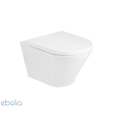 Miska podwieszana WC Gap Round Rimless z deską wolnoopadającą SUPRALIT Roca (A34H0N2000)