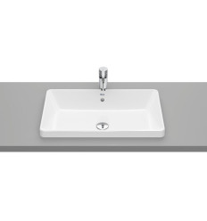 SQUARE - Umywalka blatowa prostokątna, z przelewem Gap Roca (A3270Y8000)