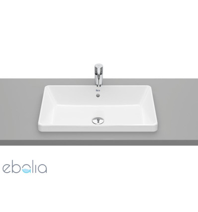 SQUARE - Umywalka blatowa prostokątna, z przelewem Gap Roca (A3270Y8000)