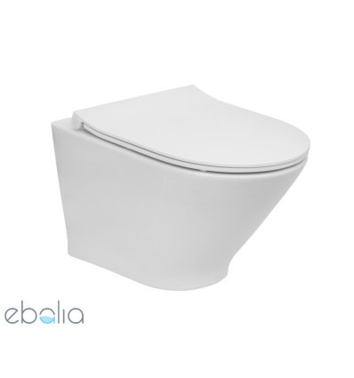 Miska WC podwieszana Rimless Round Compacto z deską wolnoopadającą SLIM (zestaw)Roca (A34H0N3000)