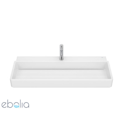 Umywalka ścienna / meblowa 100 x 43 cm z 1 otworem na baterię Tura Roca (A327698000)
