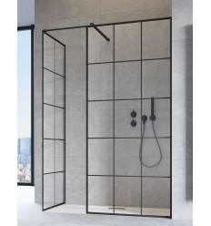 Kabina Walk-in 140x90 Modo New Black II Factory Radaway (389144-54-55 + 389094-54-55 + 389000-54))