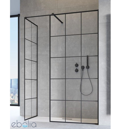 Kabina Walk-in 140x90 Modo New Black II Factory Radaway (389144-54-55 + 389094-54-55 + 389000-54))