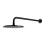 Deszczownica z ramieniem ø25 cm Slimline czarna Omnires (WGSET1BL)