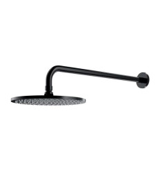 Deszczownica z ramieniem ø25 cm Slimline czarna Omnires (WGSET1BL)