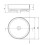 Umywalka ceramiczna nablatowa 40cm Round Deante (CGR 6U4S)