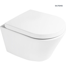 Zestaw WC wisząca z powłoką Smart Clean PureRim z deską sedesową wolnoopadającą biały Jog Oltens (42537000)